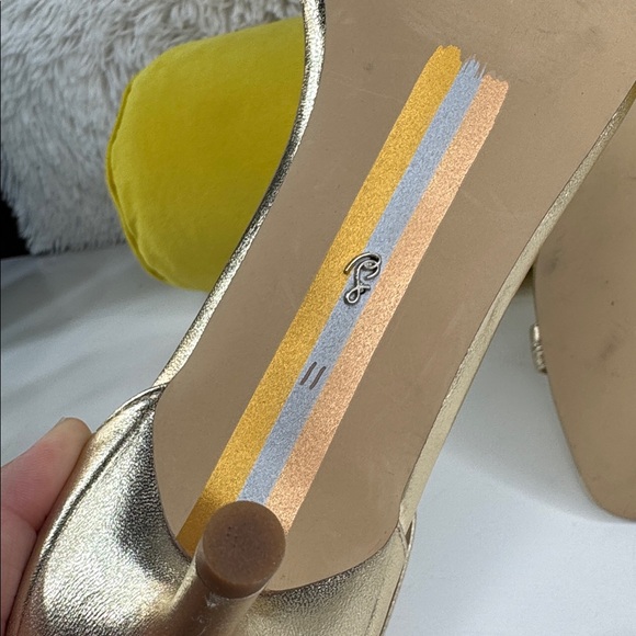 Sam Edelman • Women’s Peonie Kitten Heel Sandal • Gold Leaf • Size 11 😍😍 - Picture 12 of 15